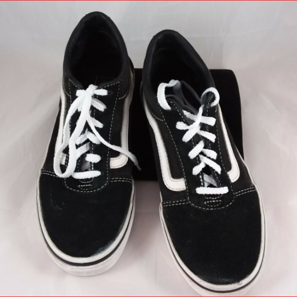 Vans ComfyCush Split Old Skool Skate Sneakers Unisex Size 4 Black and White
